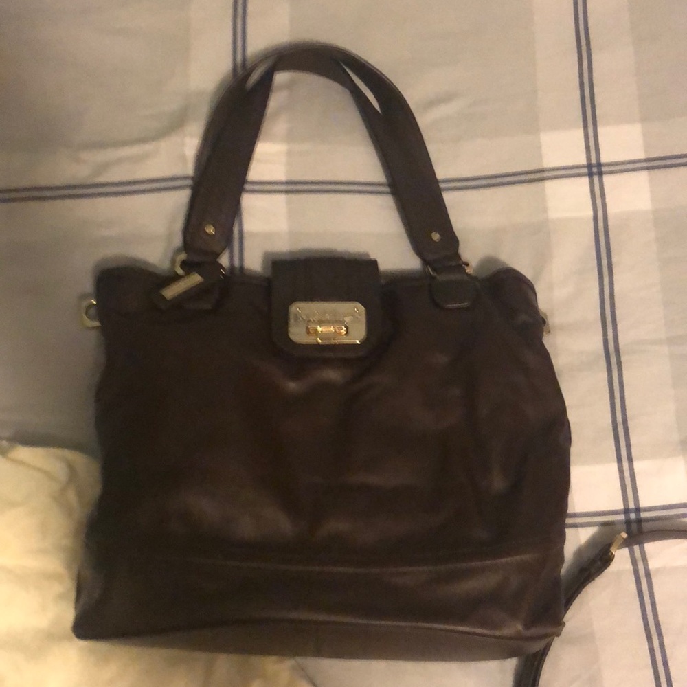 Cole Haan chocolate brown shoulder bag w/strap